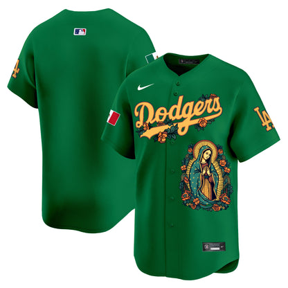 Dodgers Mexico Guadalupe Vapor Premier Limited Jersey - Printed