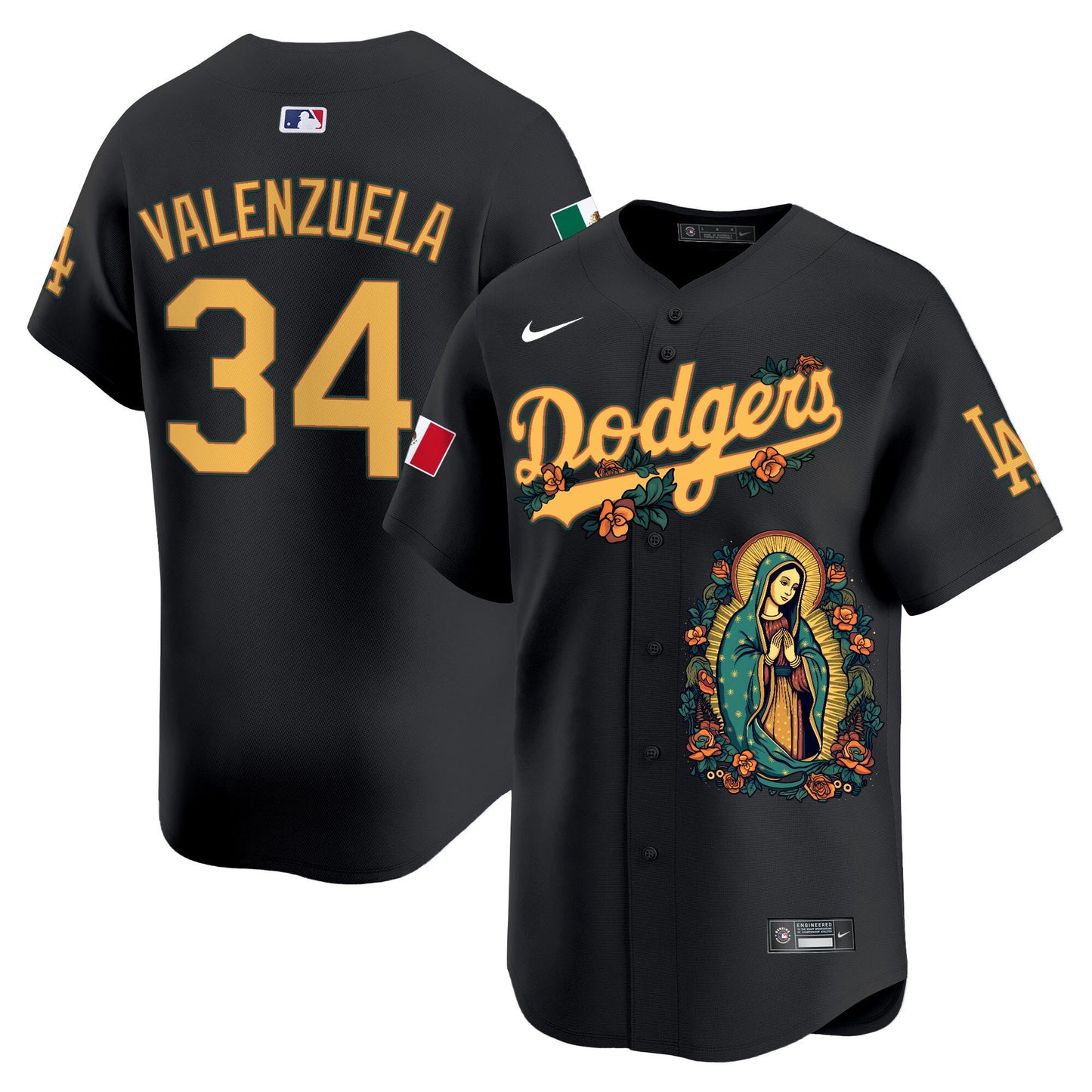 Dodgers Mexico Guadalupe Vapor Premier Limited Jersey - Printed