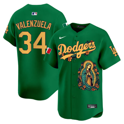 Dodgers Mexico Guadalupe Vapor Premier Limited Jersey - Printed