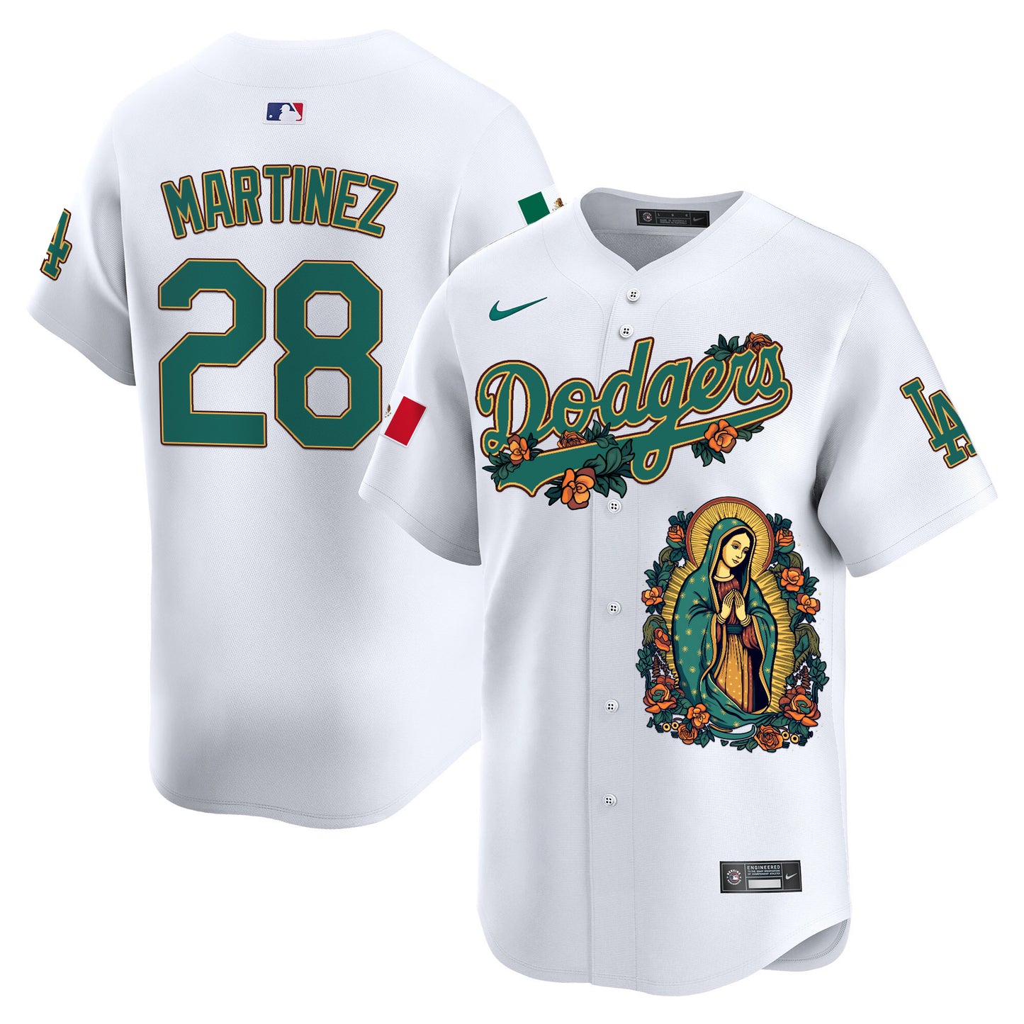 Dodgers Mexico Guadalupe Vapor Premier Limited Jersey - Printed