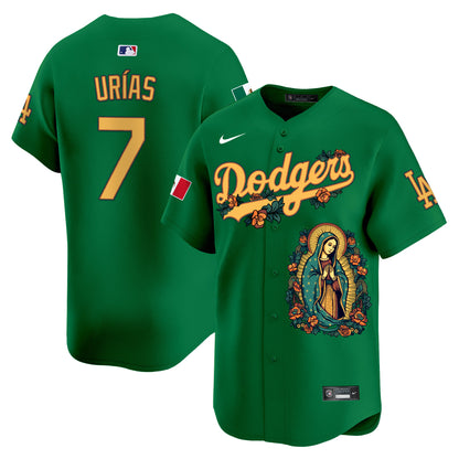 Dodgers Mexico Guadalupe Vapor Premier Limited Jersey - Printed