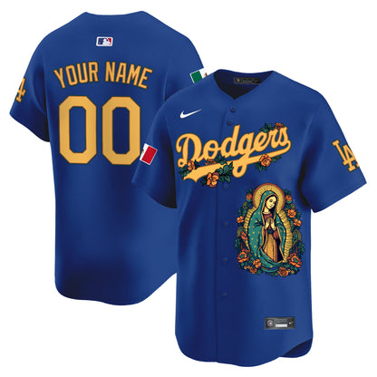 Dodgers Mexico Guadalupe Vapor Premier Limited Custom Jersey - Printed