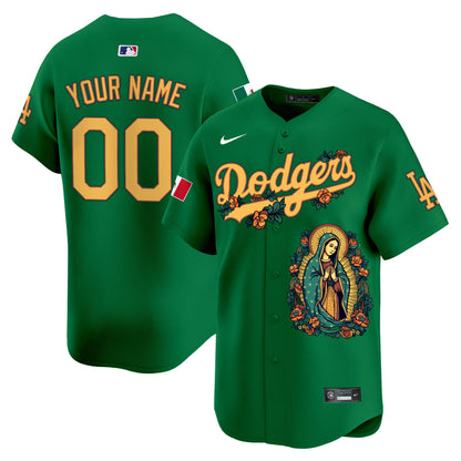 Dodgers Mexico Guadalupe Vapor Premier Limited Custom Jersey - Printed