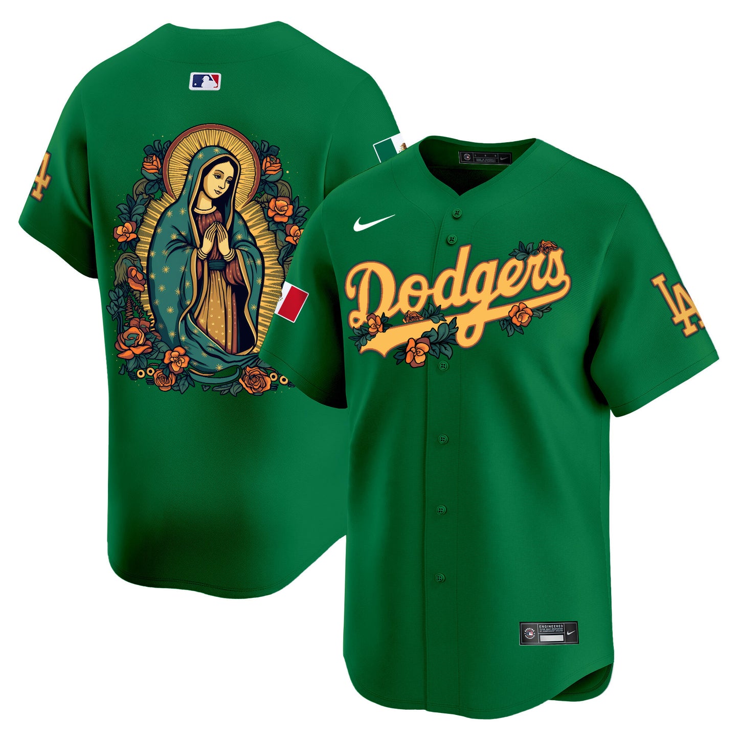 Dodgers Mexico Guadalupe Vapor Premier Limited Jersey V2 - Printed