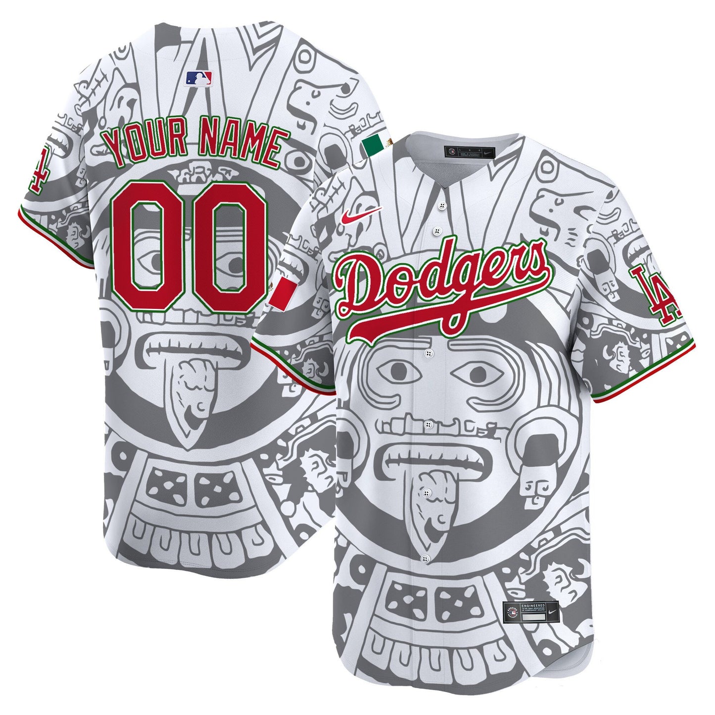 Dodgers Aztec Mexico Vapor Premier Limited Custom Jersey - Printed