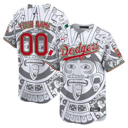 Dodgers Aztec Mexico Vapor Premier Limited Custom Jersey - Printed