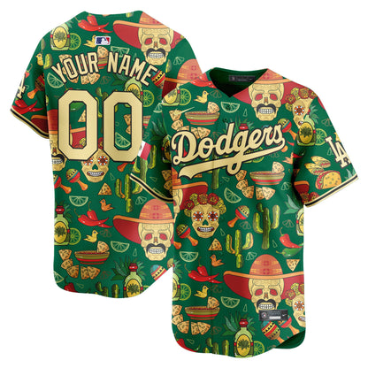 Dodgers Mexico Cinco De Mayo Vapor Premier Limited Custom Jersey - Printed