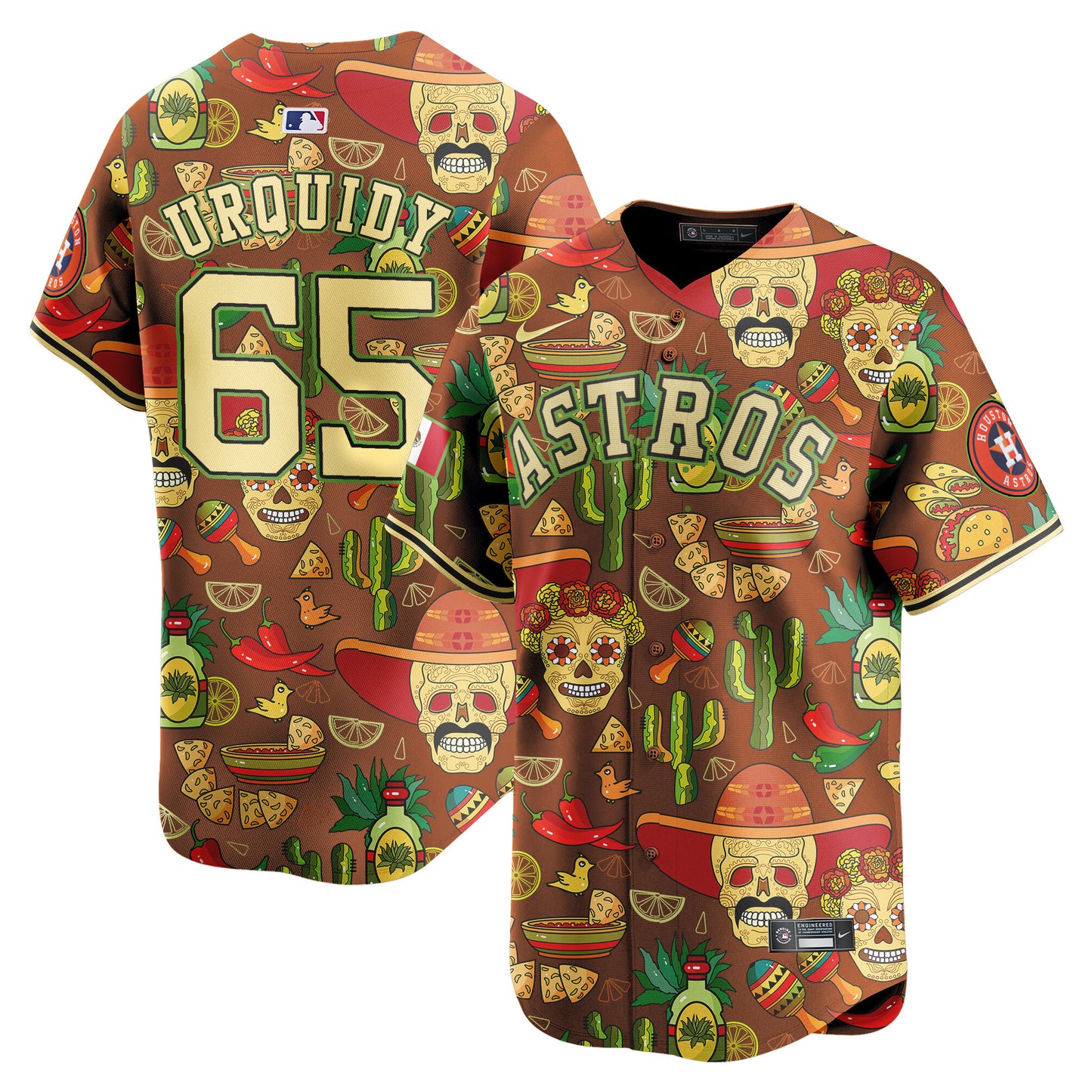 Astros Mexico Cinco De Mayo Vapor Premier Limited Jersey - Printed