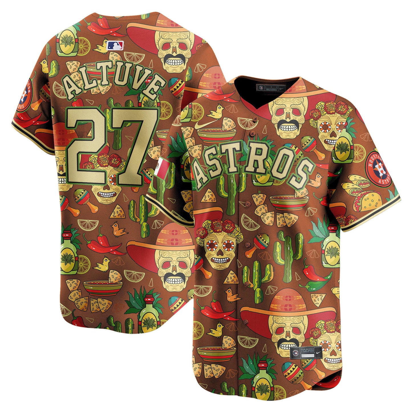 Astros Mexico Cinco De Mayo Vapor Premier Limited Jersey - Printed