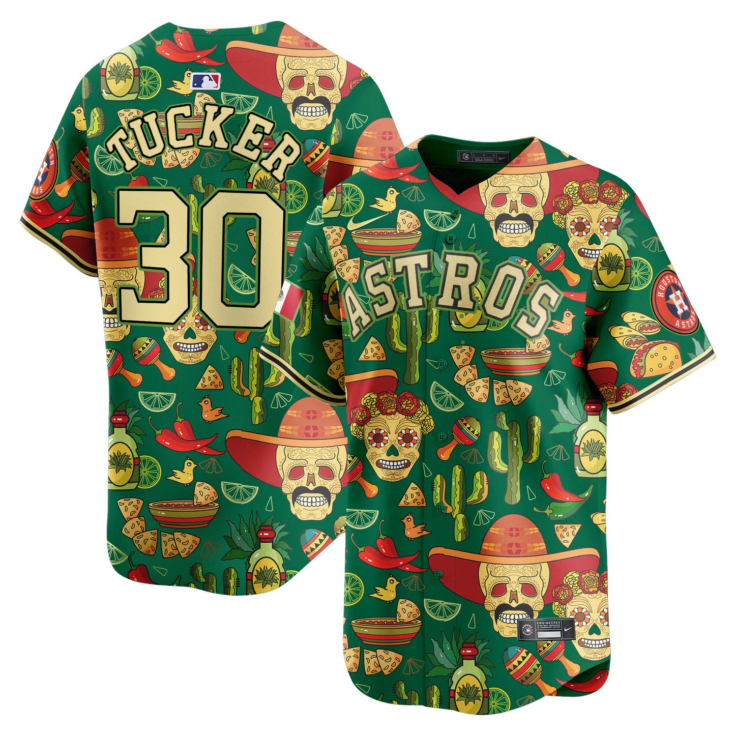 Astros Mexico Cinco De Mayo Vapor Premier Limited Jersey - Printed