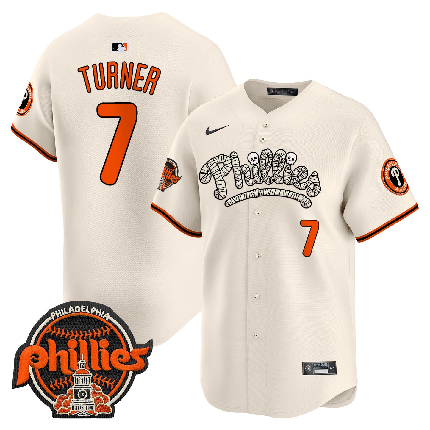 Phillies Halloween Vapor Premier Limited Jersey - All Stitched