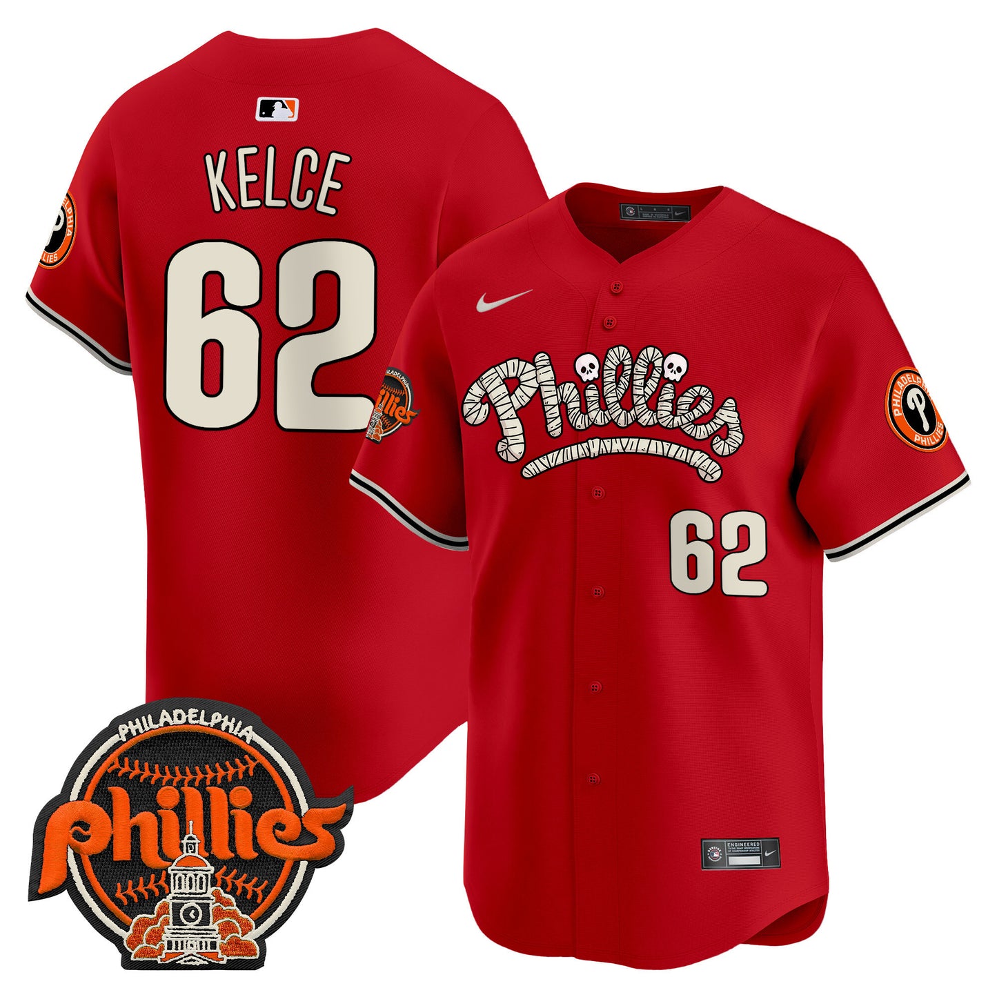 Phillies Halloween Vapor Premier Limited Jersey - All Stitched