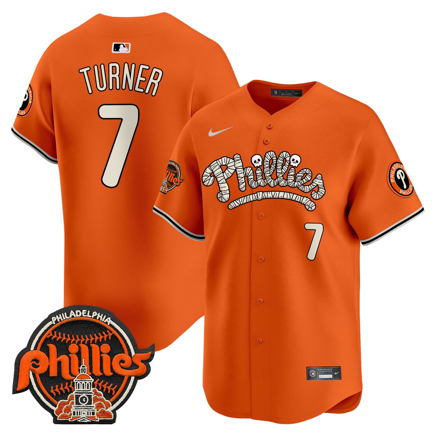 Phillies Halloween Vapor Premier Limited Jersey - All Stitched