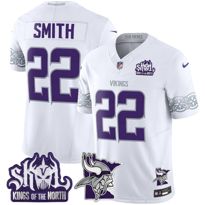 Minnesota Vikings 2024 Winter Warrior Skol Patch Vapor Limited Jersey V2 - All Stitched