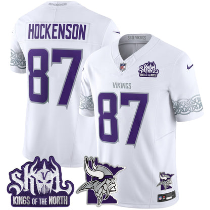 Minnesota Vikings 2024 Winter Warrior Skol Patch Vapor Limited Jersey V2 - All Stitched