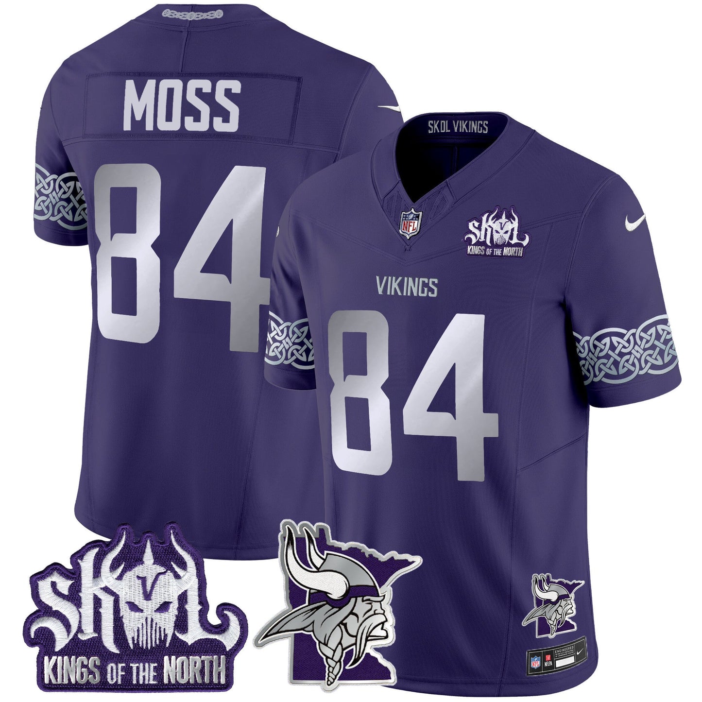 Minnesota Vikings 2024 Winter Warrior Skol Patch Vapor Limited Jersey V2 - All Stitched