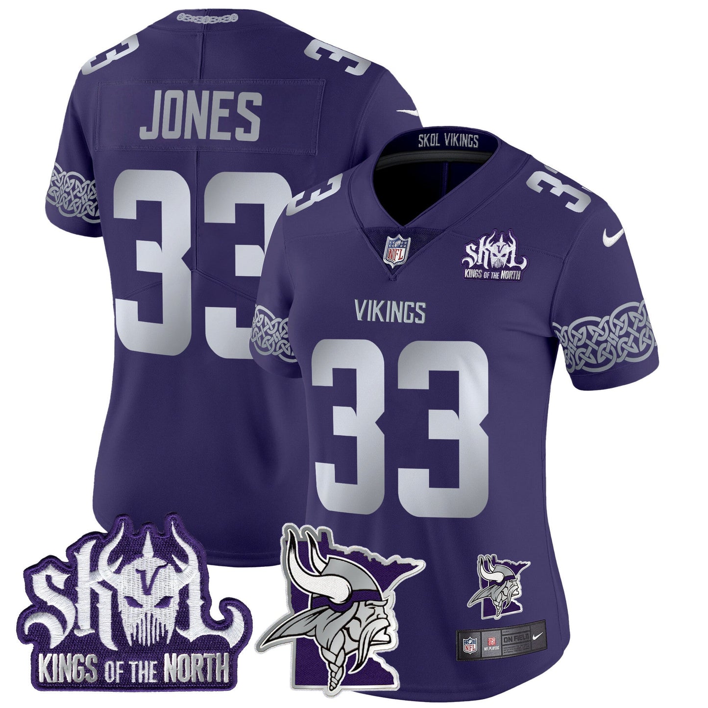 Women's Minnesota Vikings 2024 Winter Warrior Skol Patch Vapor Limited Jersey V2 - All Stitched