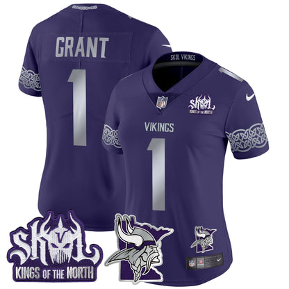 Women's Minnesota Vikings 2024 Winter Warrior Skol Patch Vapor Limited Jersey V2 - All Stitched