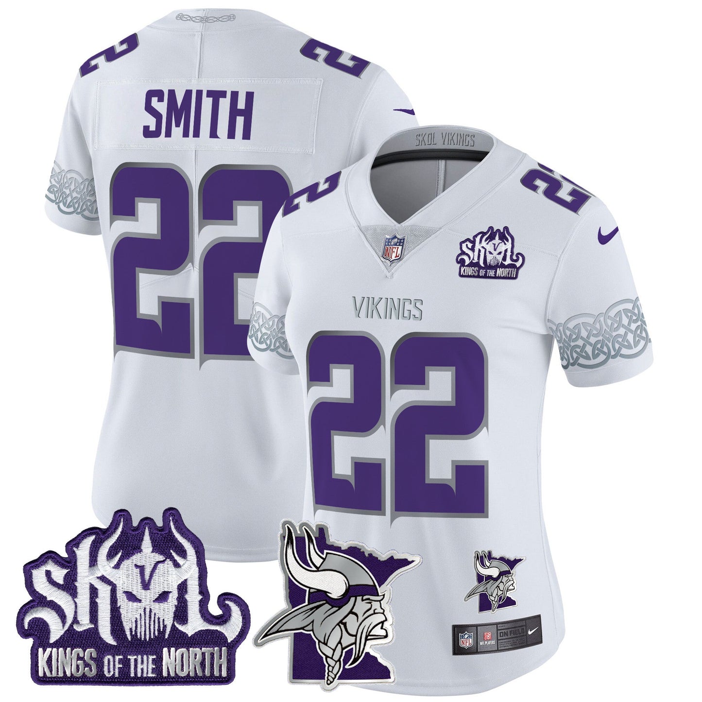 Women's Minnesota Vikings 2024 Winter Warrior Skol Patch Vapor Limited Jersey V2 - All Stitched