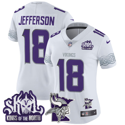 Women's Minnesota Vikings 2024 Winter Warrior Skol Patch Vapor Limited Jersey V2 - All Stitched