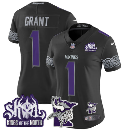 Women's Minnesota Vikings 2024 Winter Warrior Skol Patch Vapor Limited Jersey V2 - All Stitched