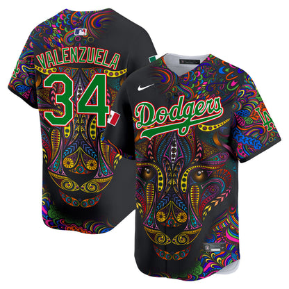 Dodgers Leopard Mexico Vapor Premier Limited Jersey - Printed