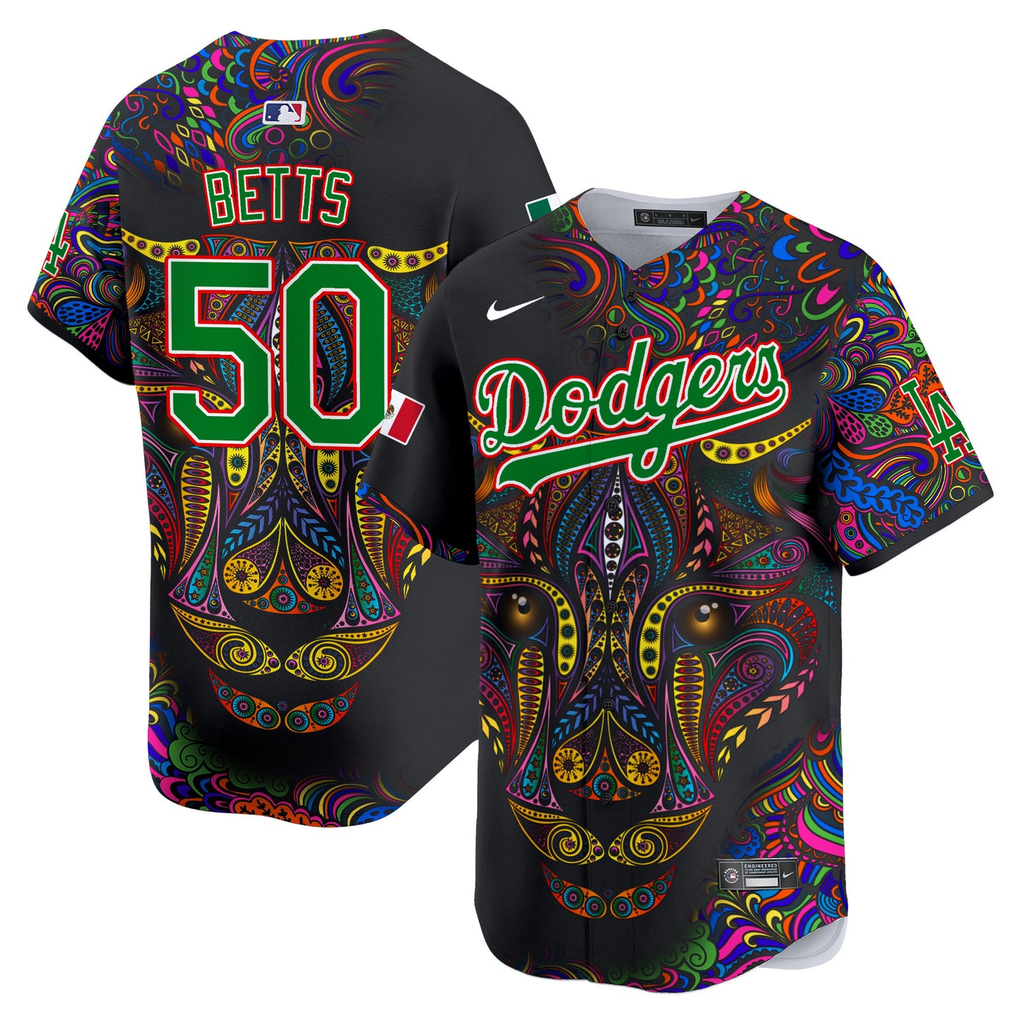 Dodgers Leopard Mexico Vapor Premier Limited Jersey - Printed