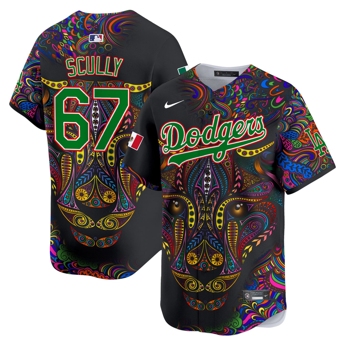 Dodgers Leopard Mexico Vapor Premier Limited Jersey - Printed