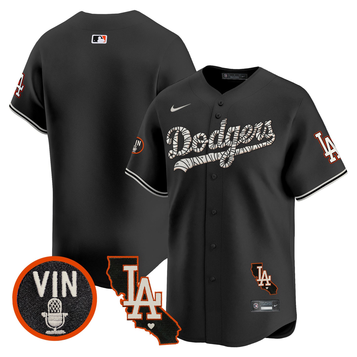 Dodgers Halloween Vapor Premier Limited Jersey - All Stitched