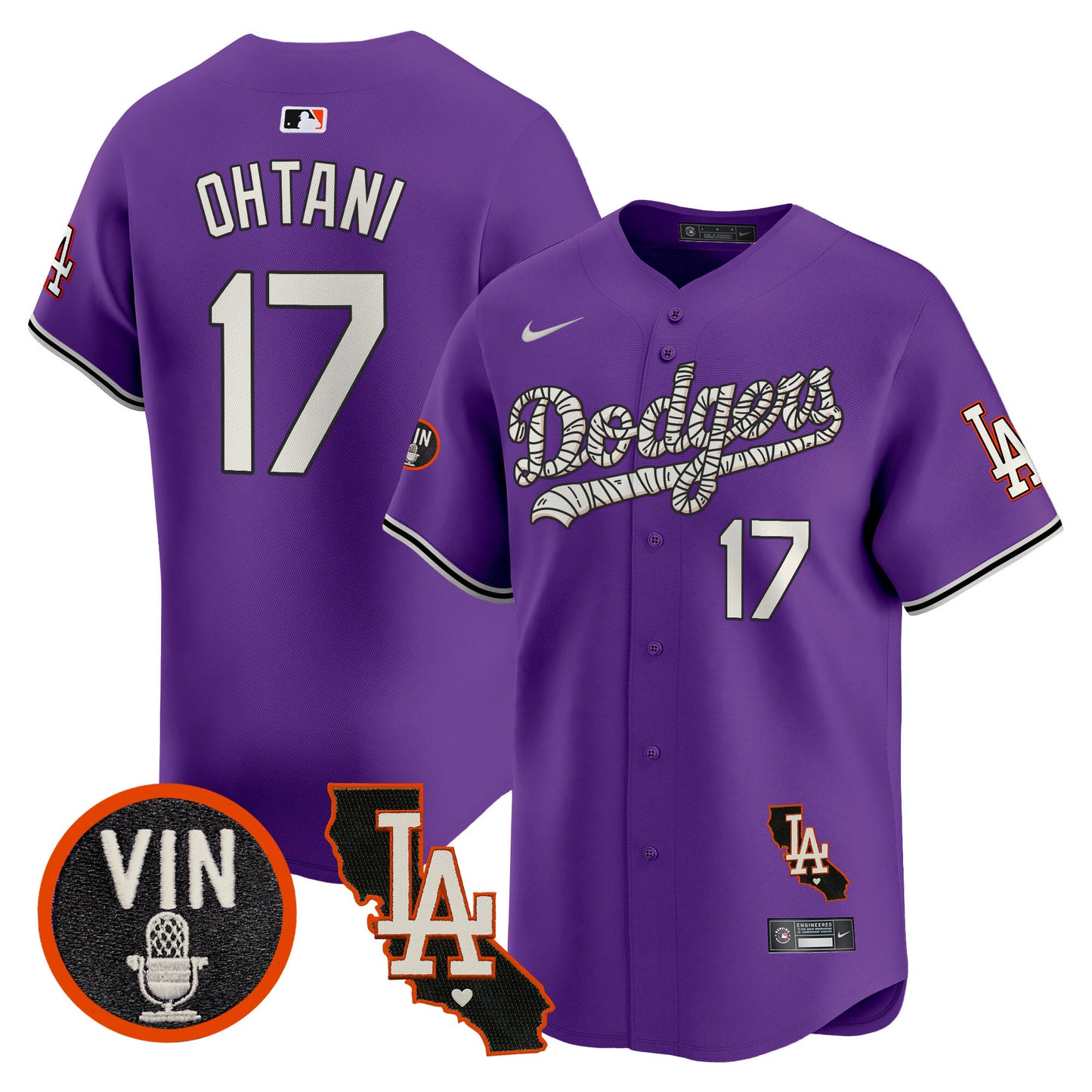 Dodgers Halloween Vapor Premier Limited Jersey - All Stitched