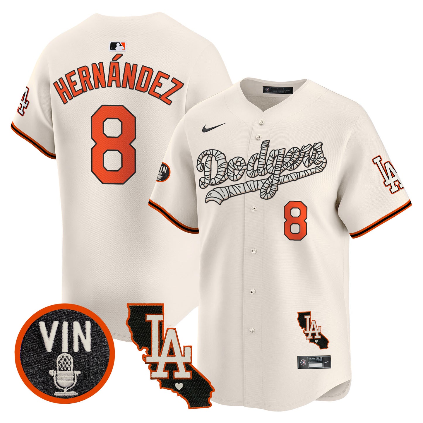 Dodgers Halloween Vapor Premier Limited Jersey - All Stitched