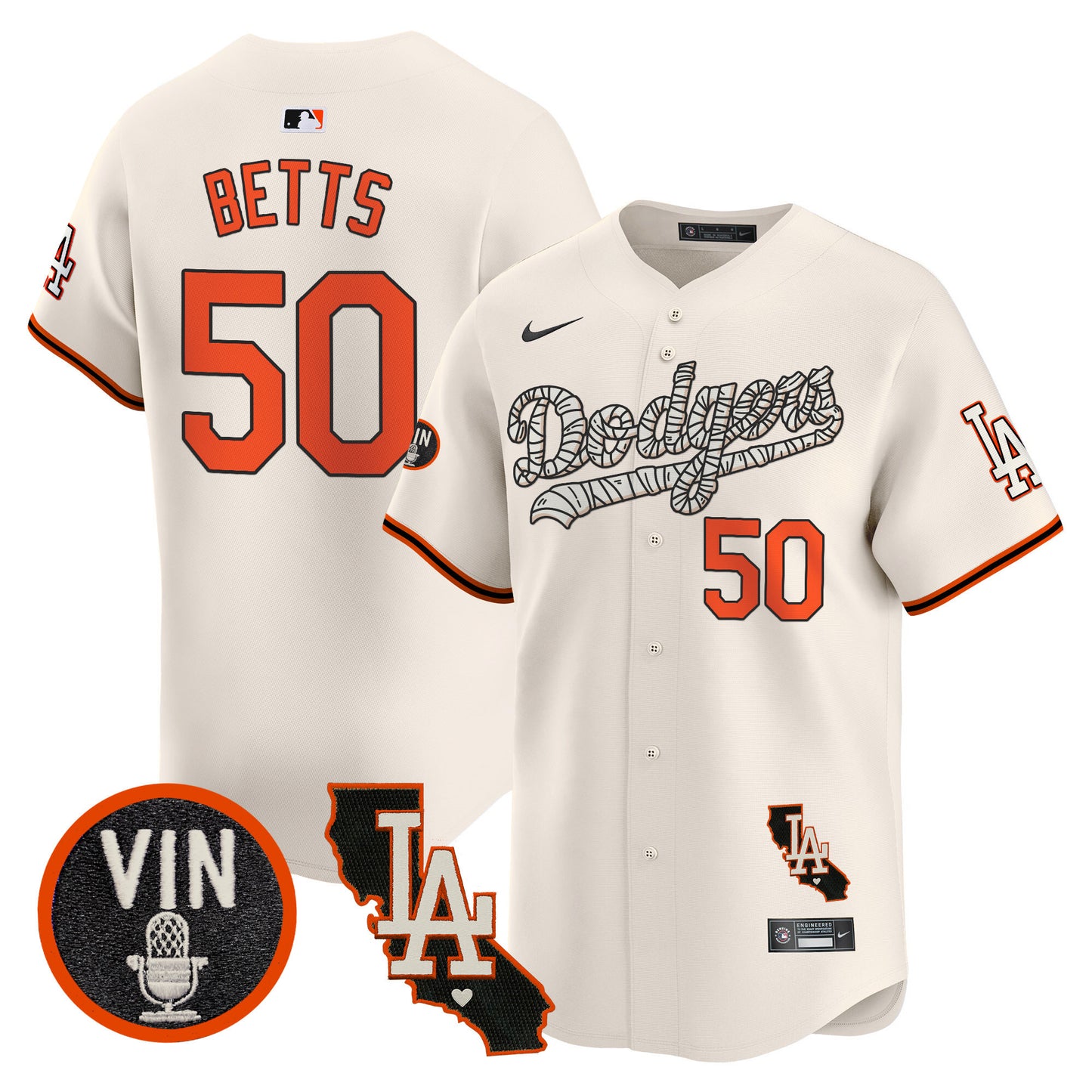 Dodgers Halloween Vapor Premier Limited Jersey - All Stitched