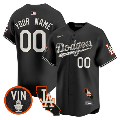 Dodgers Halloween Vapor Premier Limited Custom Jersey - All Stitched