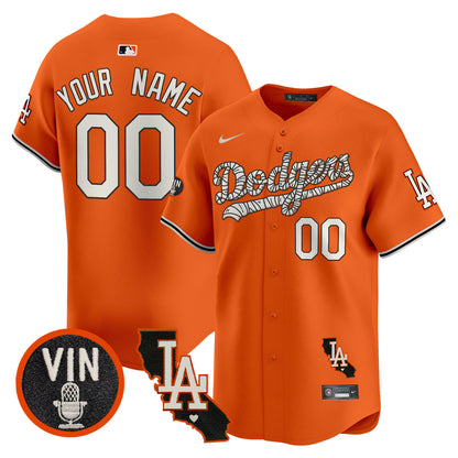 Dodgers Halloween Vapor Premier Limited Custom Jersey - All Stitched