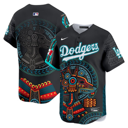 Dodgers Mexico Xoloitzcuintle Aztec Vapor Premier Limited Jersey - Printed