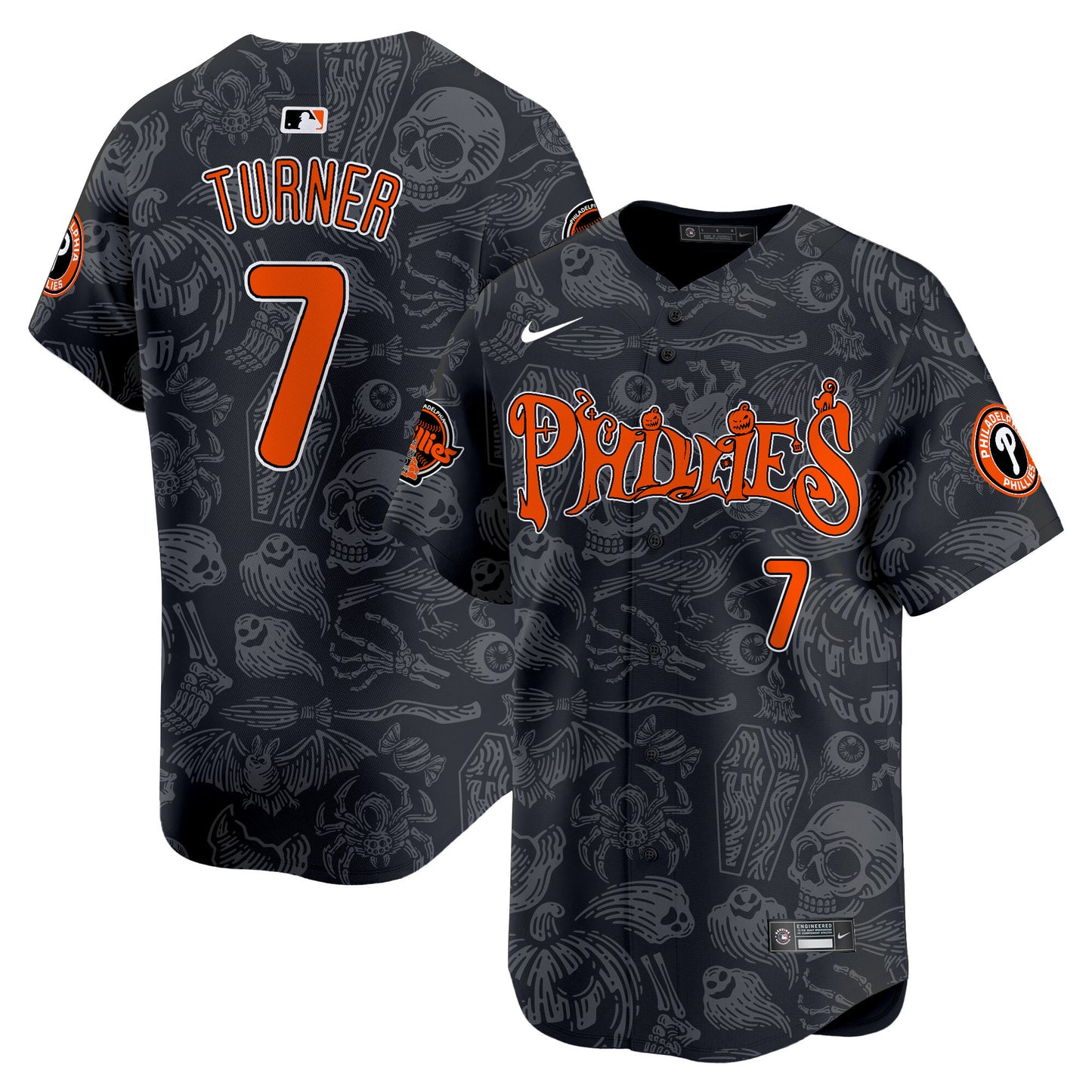 Phillies Halloween Vapor Premier Limited Jersey - Printed