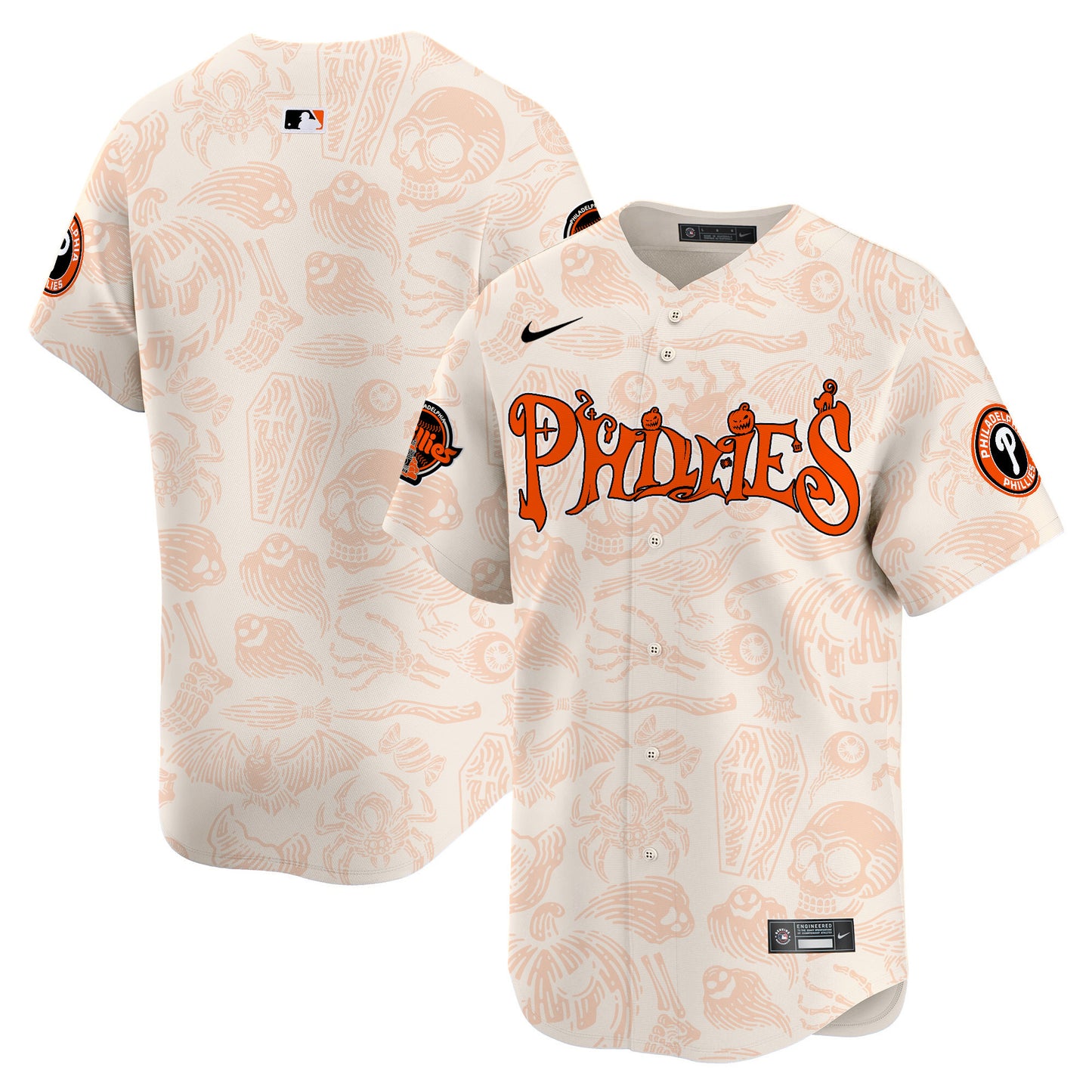 Phillies Halloween Vapor Premier Limited Jersey - Printed