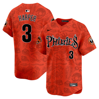 Phillies Halloween Vapor Premier Limited Jersey - Printed