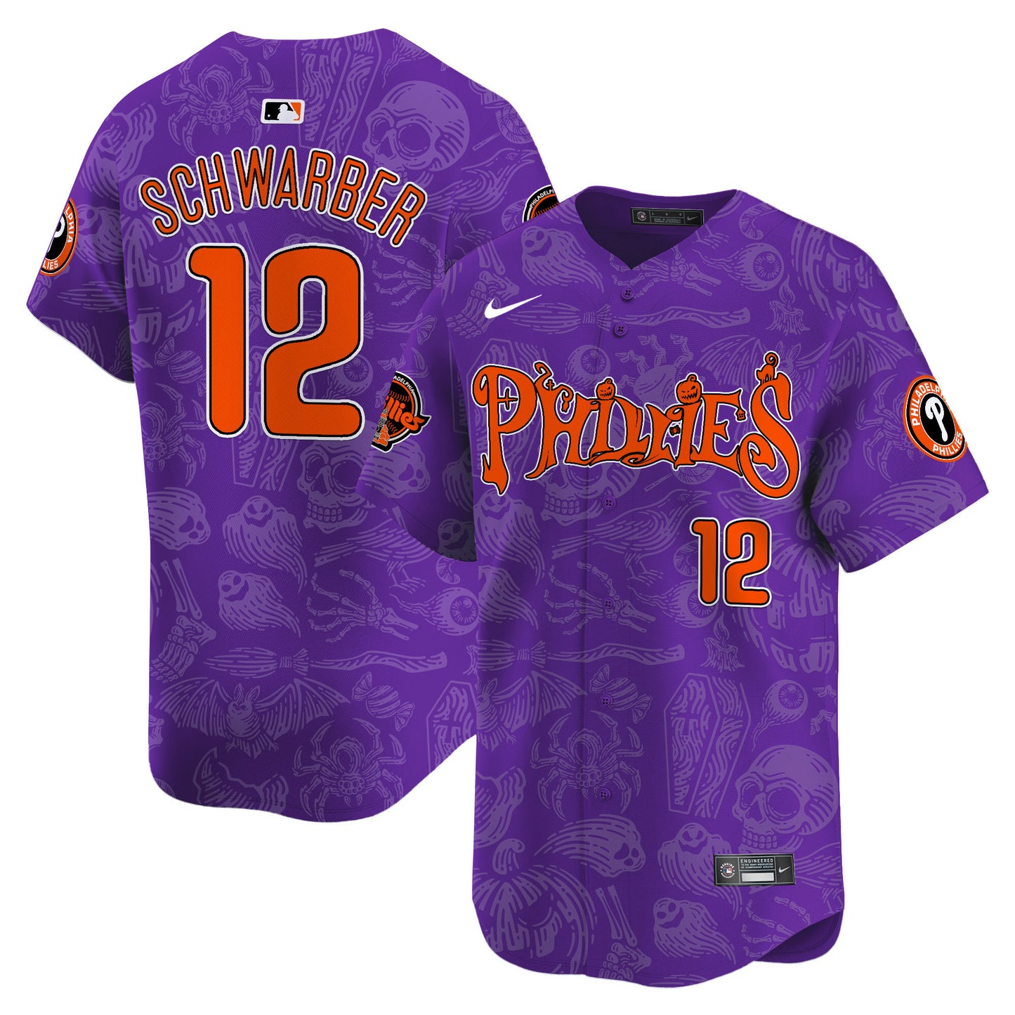 Phillies Halloween Vapor Premier Limited Jersey - Printed