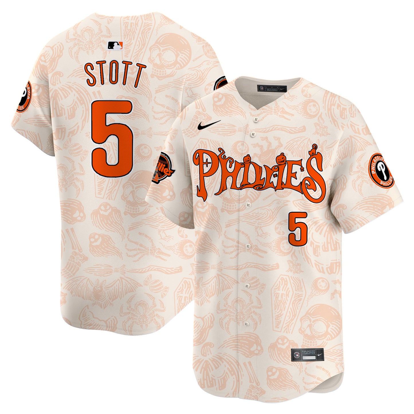 Phillies Halloween Vapor Premier Limited Jersey - Printed