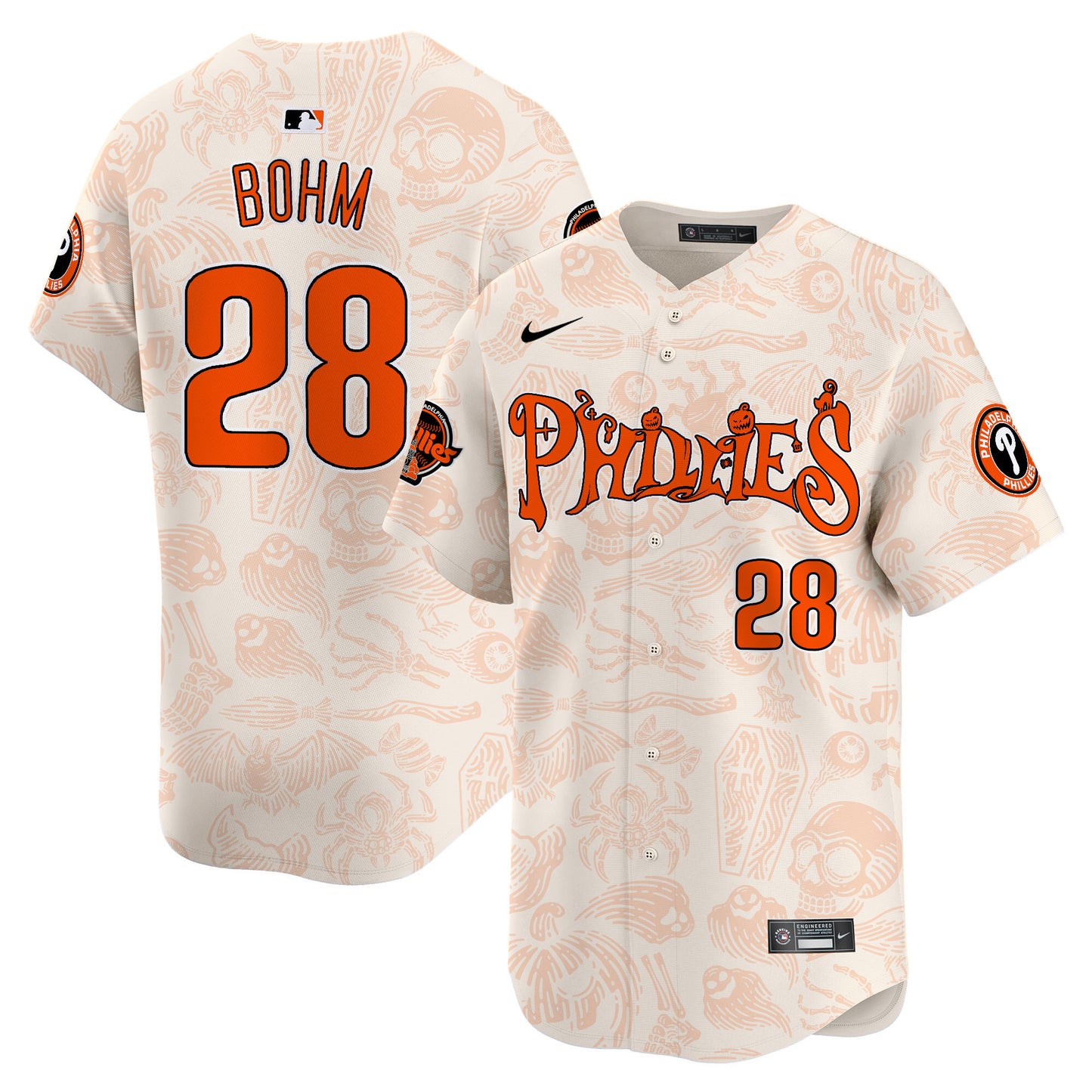 Phillies Halloween Vapor Premier Limited Jersey - Printed