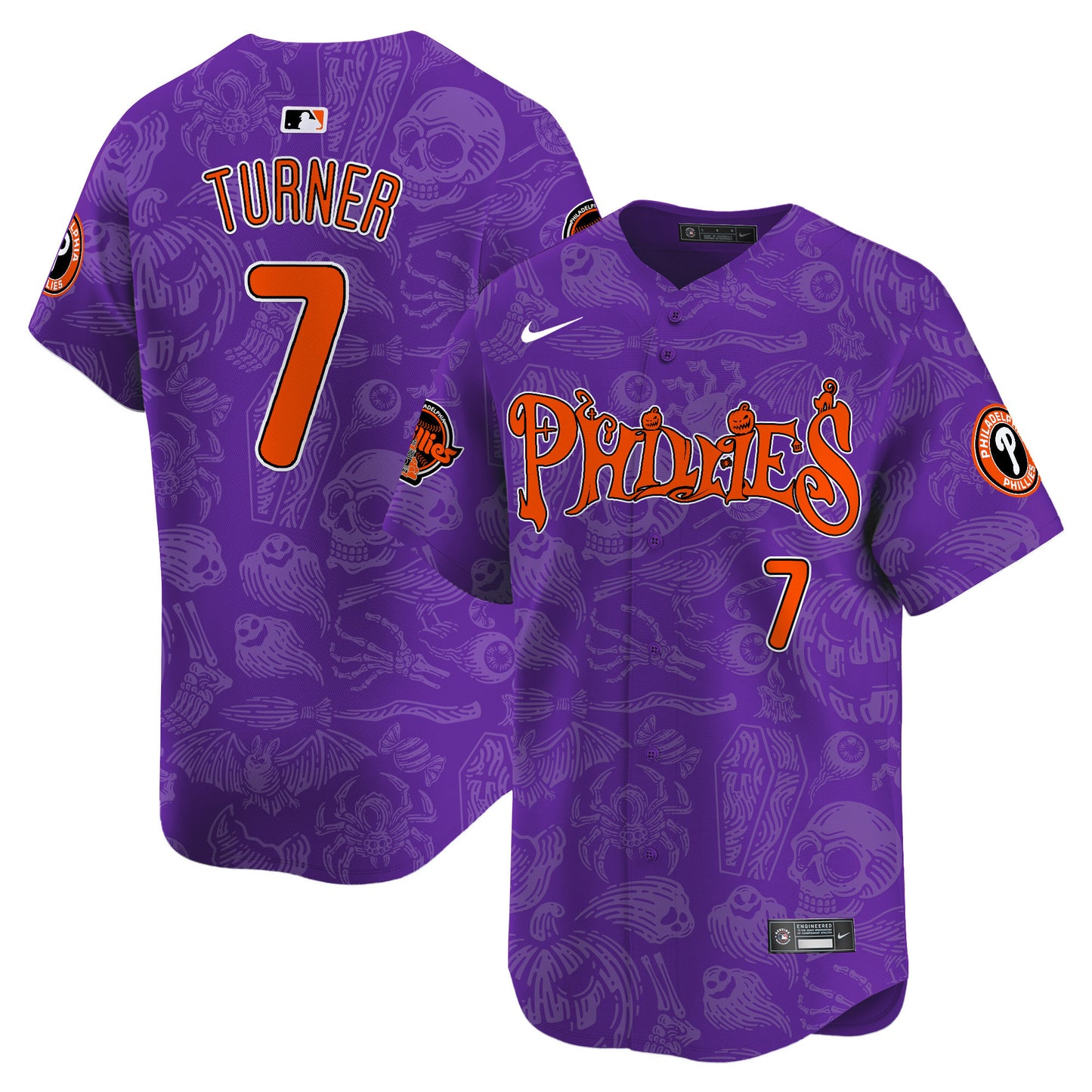 Phillies Halloween Vapor Premier Limited Jersey - Printed