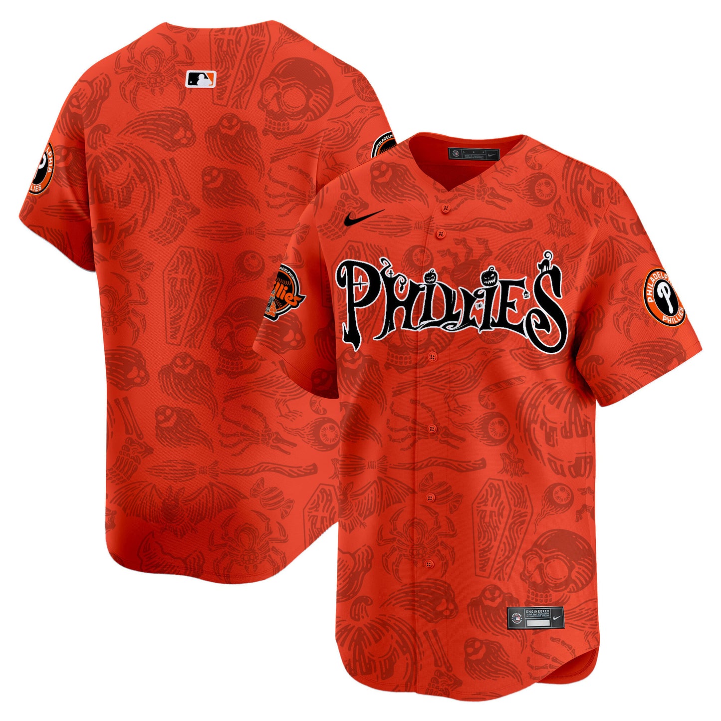 Phillies Halloween Vapor Premier Limited Jersey - Printed