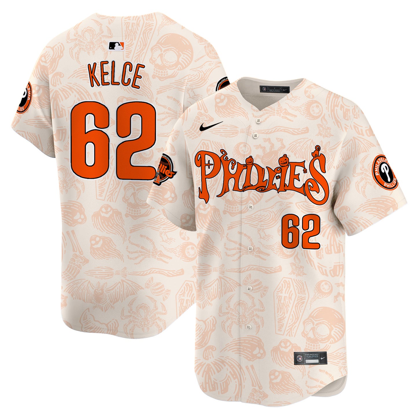 Phillies Halloween Vapor Premier Limited Jersey - Printed