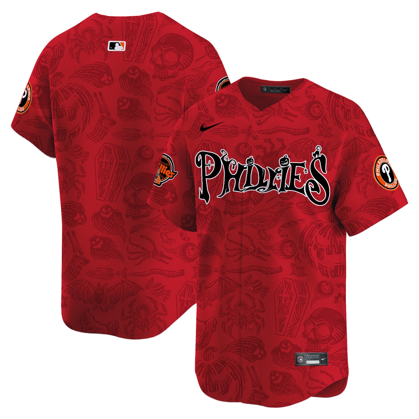 Phillies Halloween Vapor Premier Limited Jersey - Printed