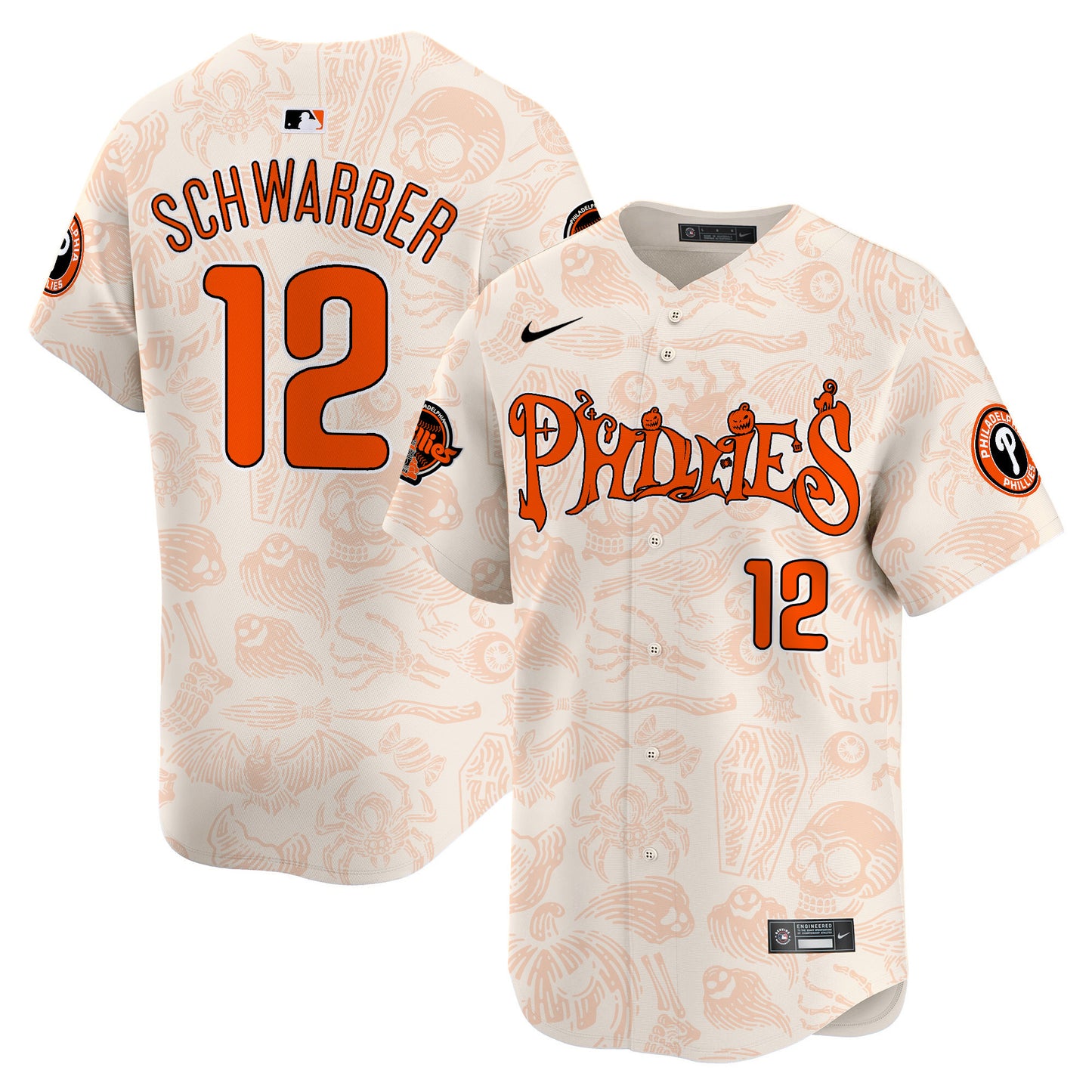 Phillies Halloween Vapor Premier Limited Jersey - Printed