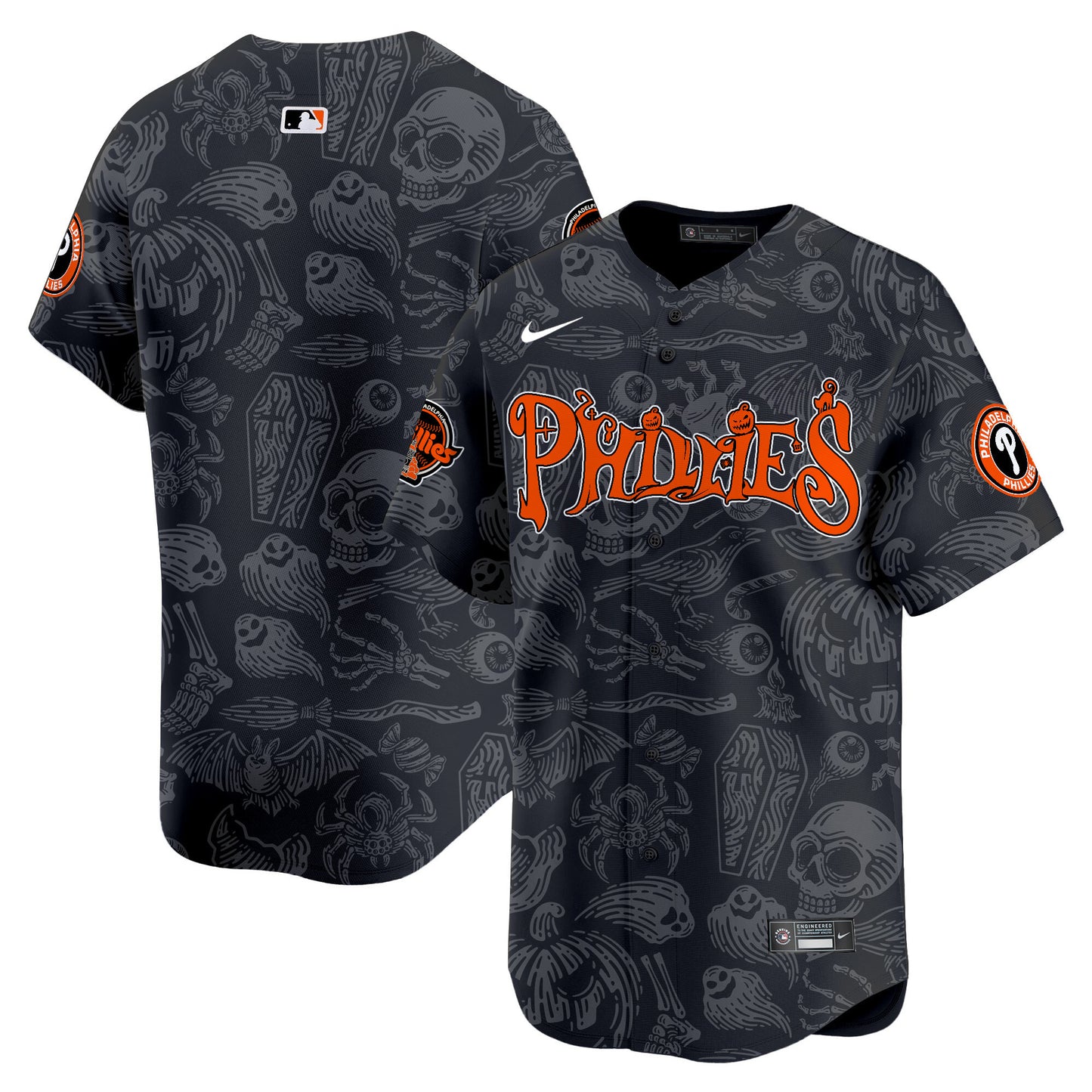 Phillies Halloween Vapor Premier Limited Jersey - Printed