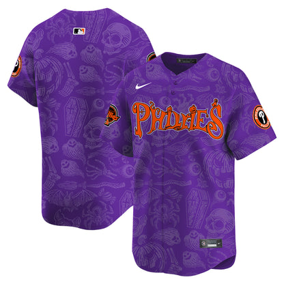 Phillies Halloween Vapor Premier Limited Jersey - Printed