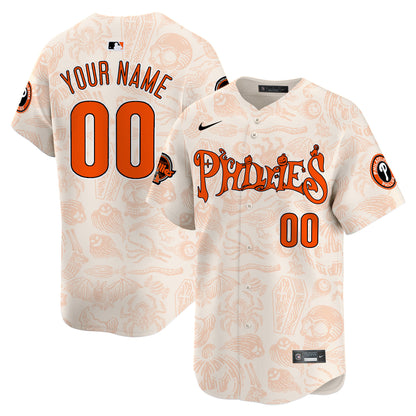 Phillies Halloween Vapor Premier Limited Custom Jersey - Printed