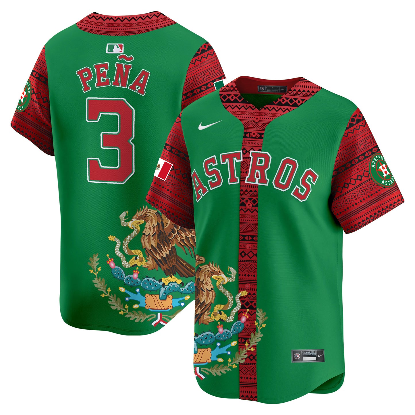 Astros Aztec Mexico Vapor Premier Limited Jersey V2- Printed